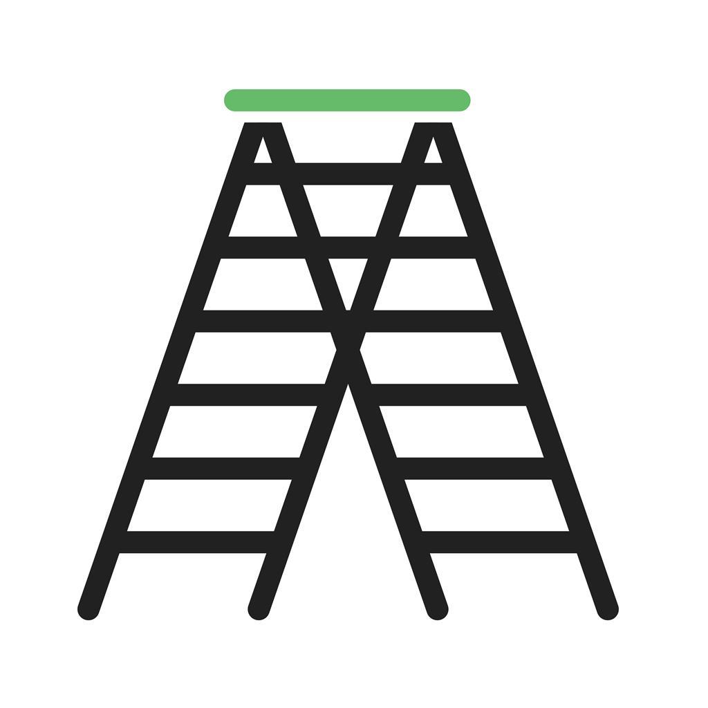 Ladder Line Green Black Icon