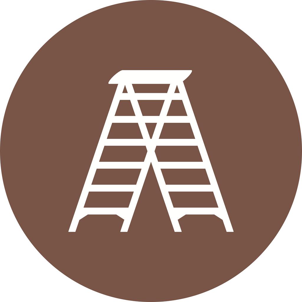 Ladder Flat Round Icon