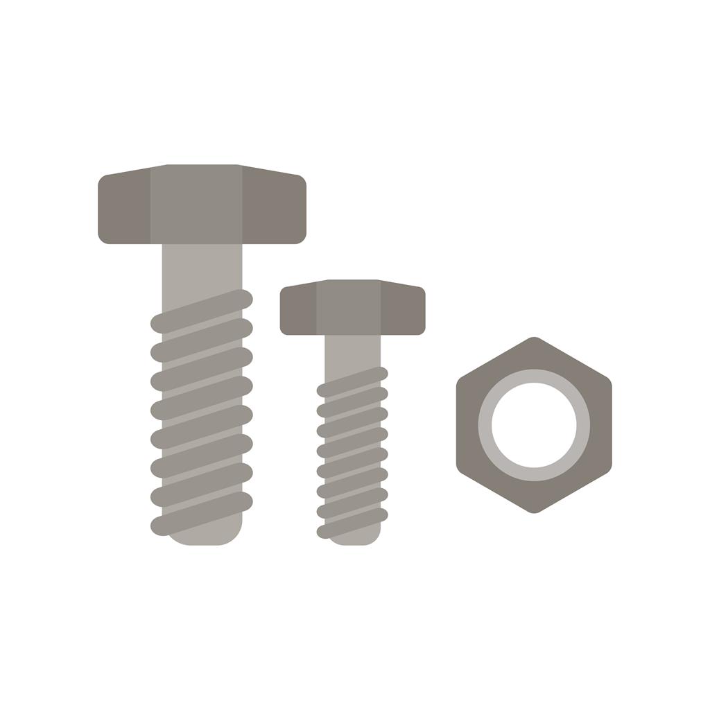 Nut and Bolt Flat Multicolor Icon