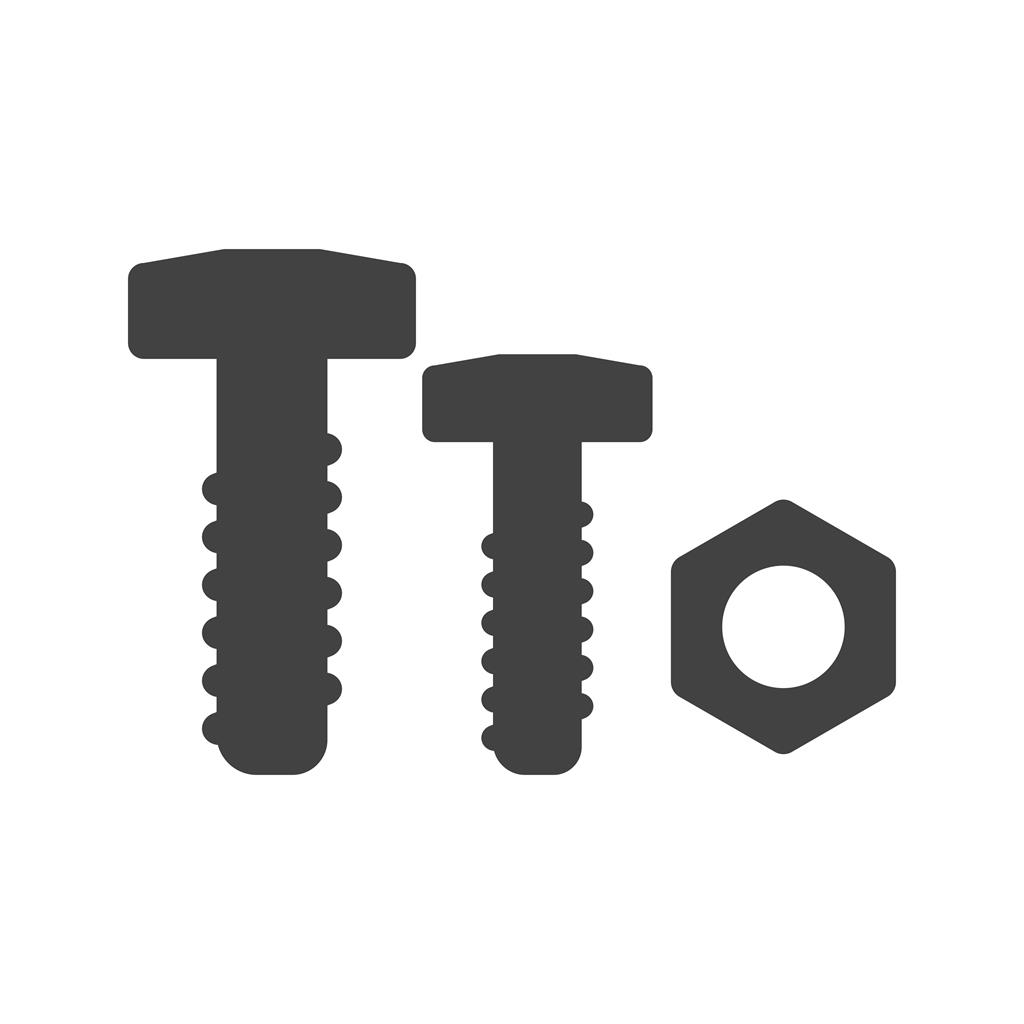 Nut and Bolt Glyph Icon