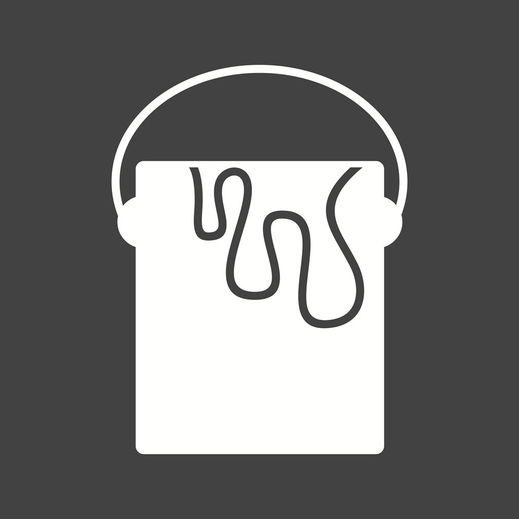 Paint Bucket Glyph Inverted Icon