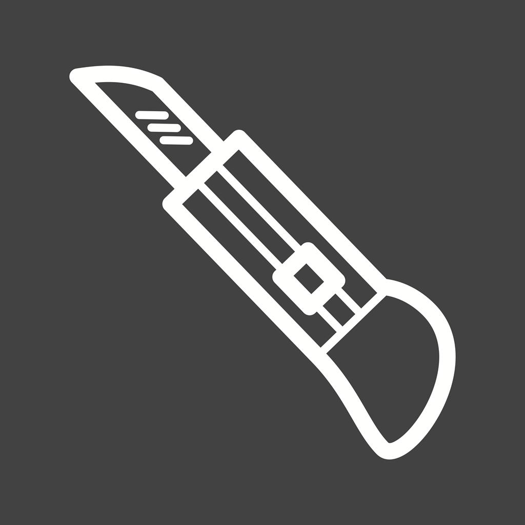 Paper Cutter Line Inverted Icon