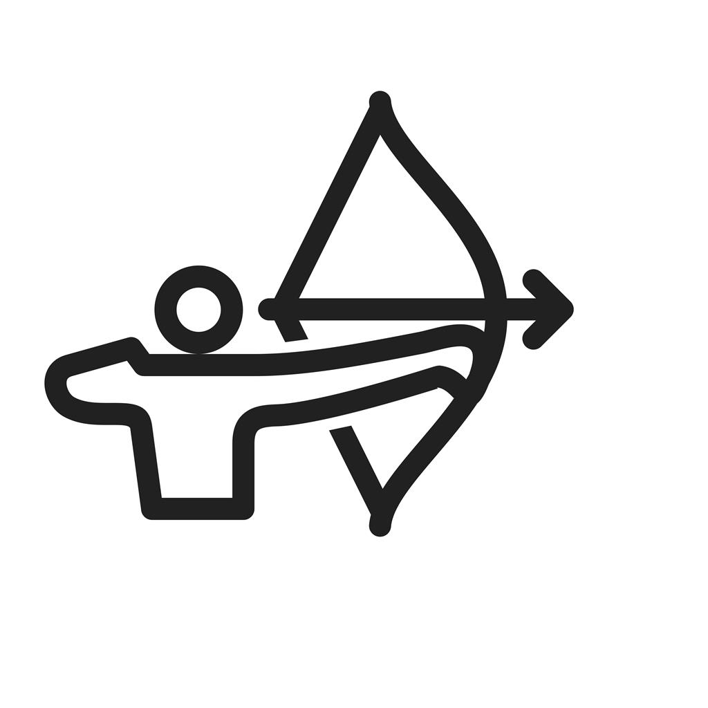 Archer Line Icon - IconBunny