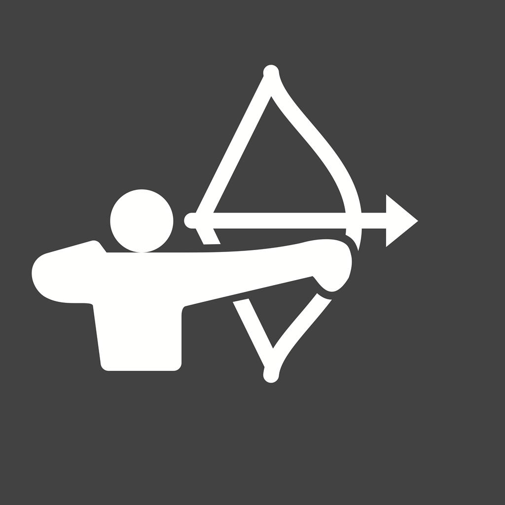 Archer Glyph Inverted Icon - IconBunny