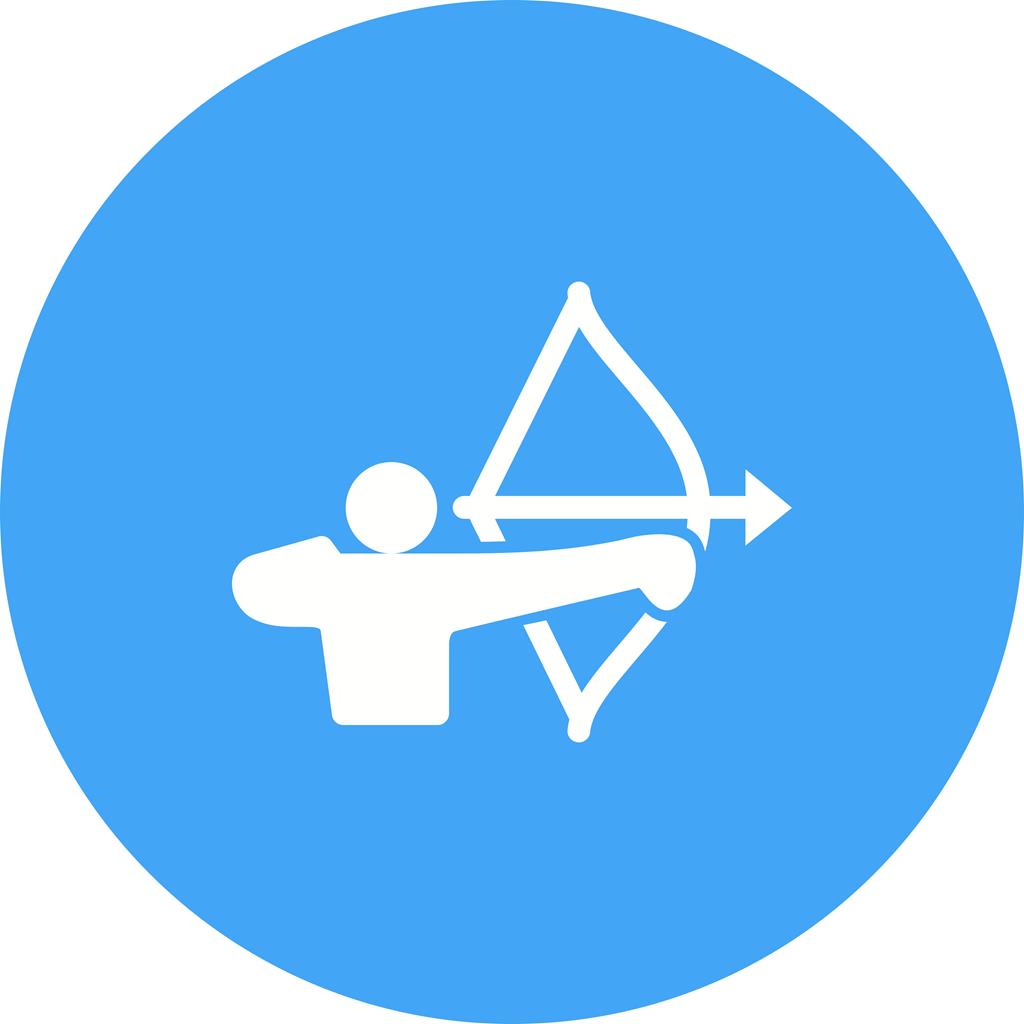 Archer Flat Round Icon - IconBunny