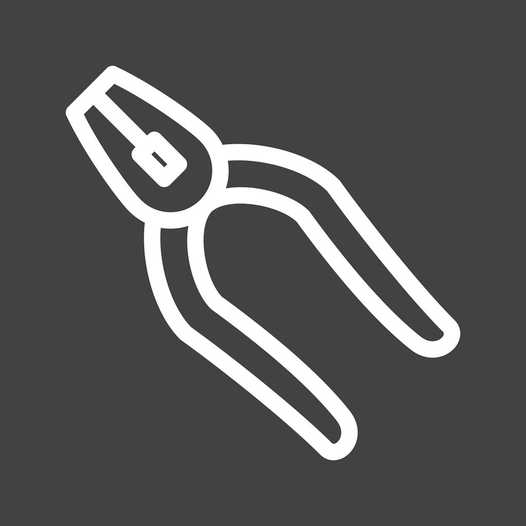 Pliers I Line Inverted Icon