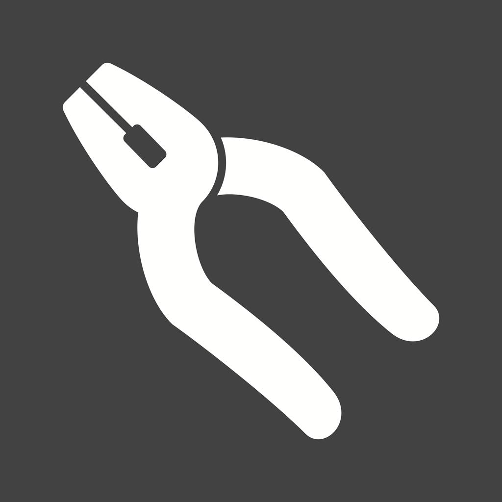 Pliers I Glyph Inverted Icon