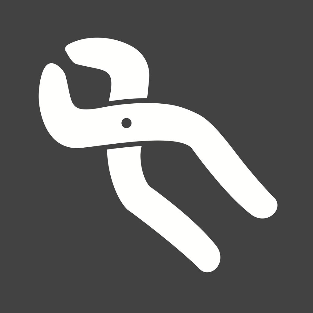 Pliers II Glyph Inverted Icon