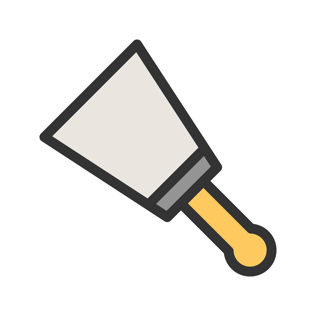 Putty Knife Line Filled Icon