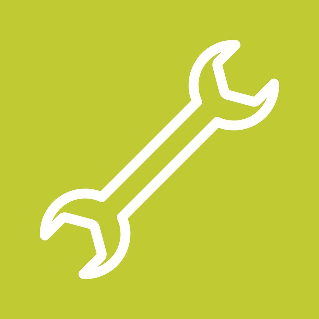Two Header Wrench Line Multicolor B/G Icon