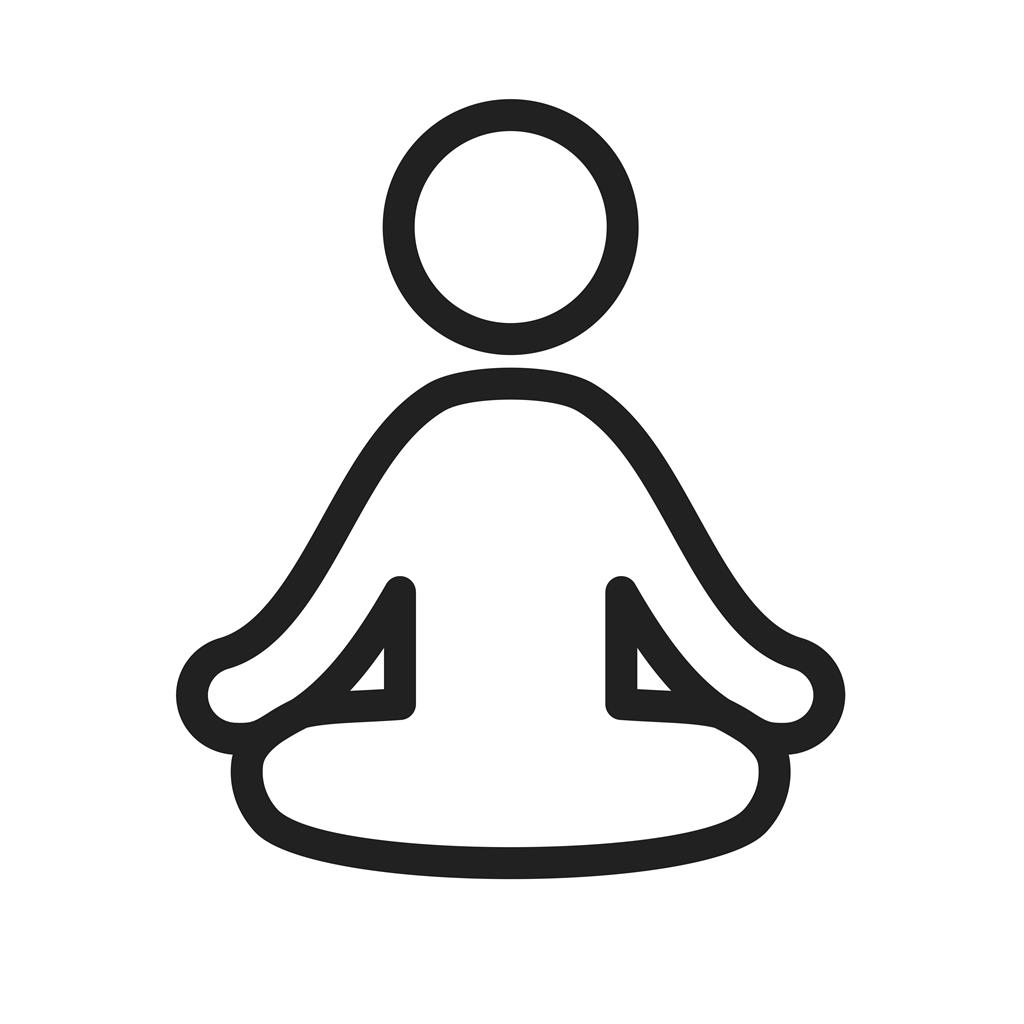 Yoga Line Icon - IconBunny