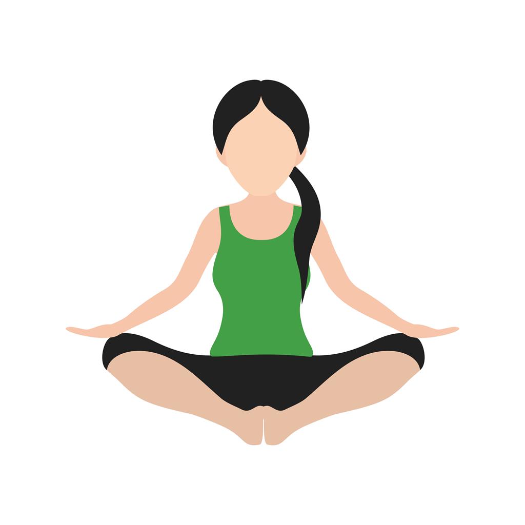 Yoga Flat Multicolor Icon - IconBunny