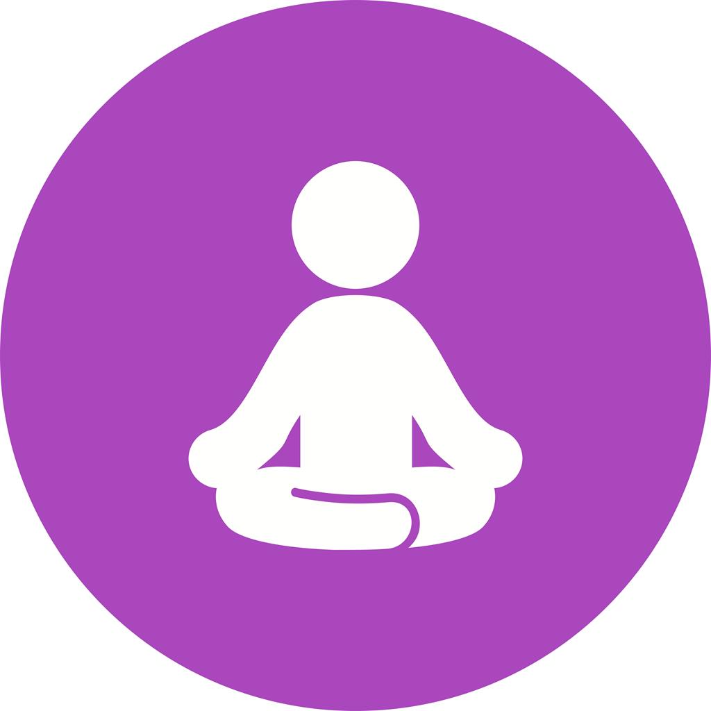 Yoga Flat Round Icon - IconBunny