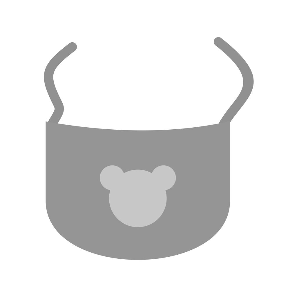 Baby Bib Greyscale Icon