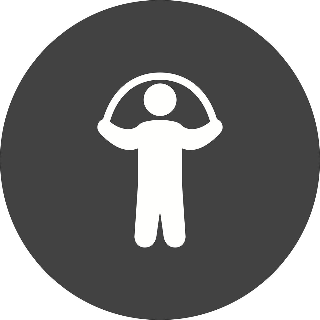 Person skipping rope Flat Round Icon - IconBunny