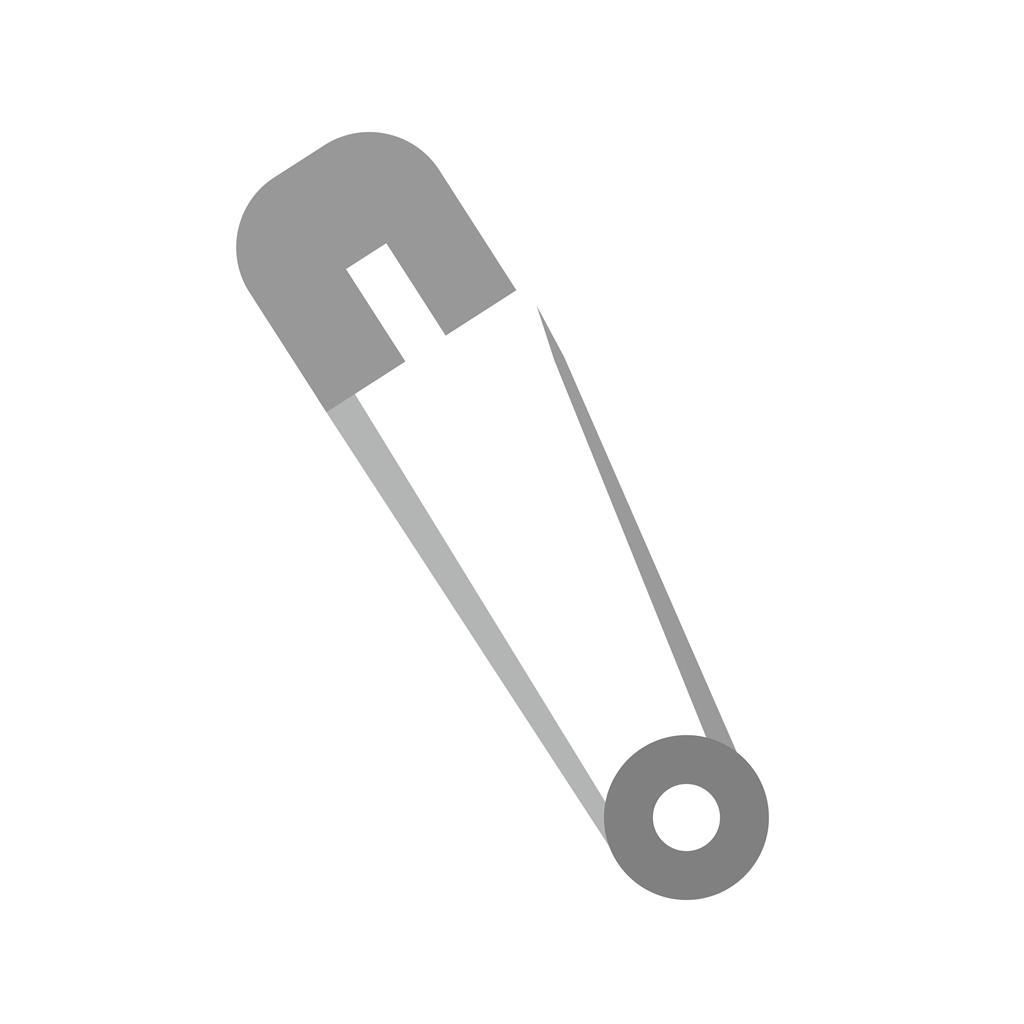 Safety Pin Greyscale Icon
