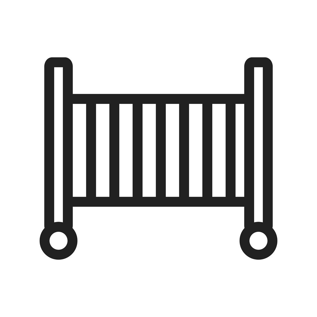 Baby Cot Line Icon