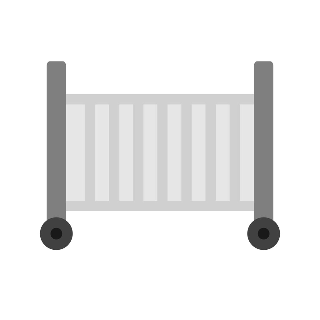 Baby Cot Greyscale Icon