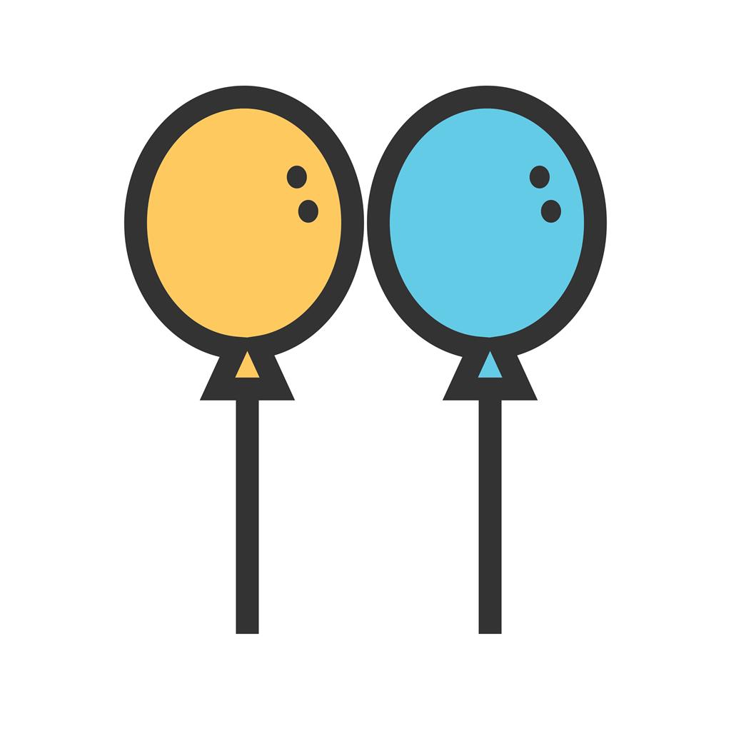 Balloon Line Filled Icon