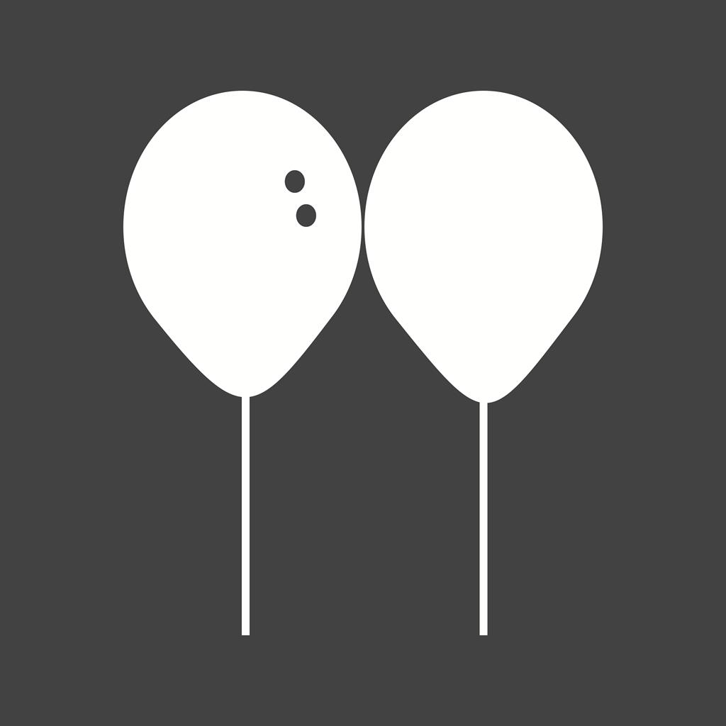 Balloon Glyph Inverted Icon