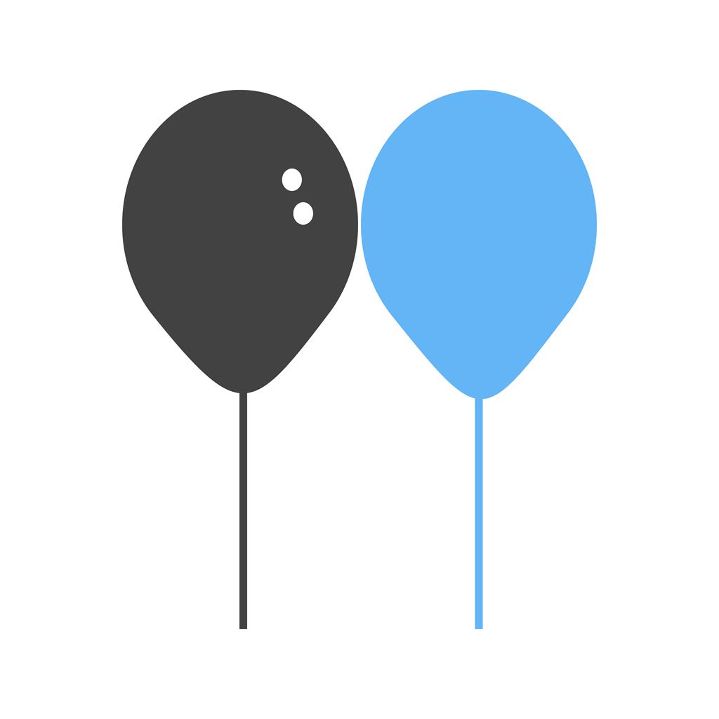 Balloon Blue Black Icon