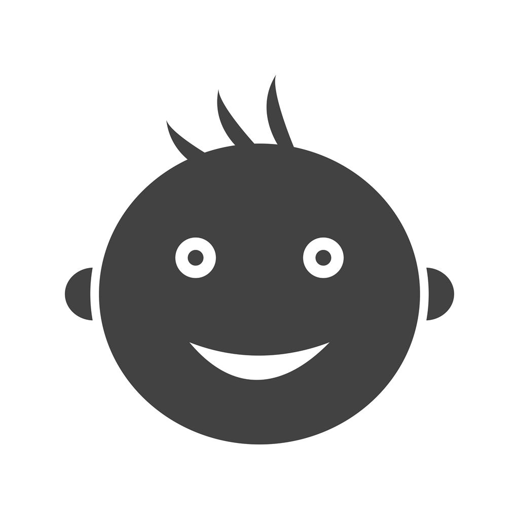 Smiling Baby Glyph Icon