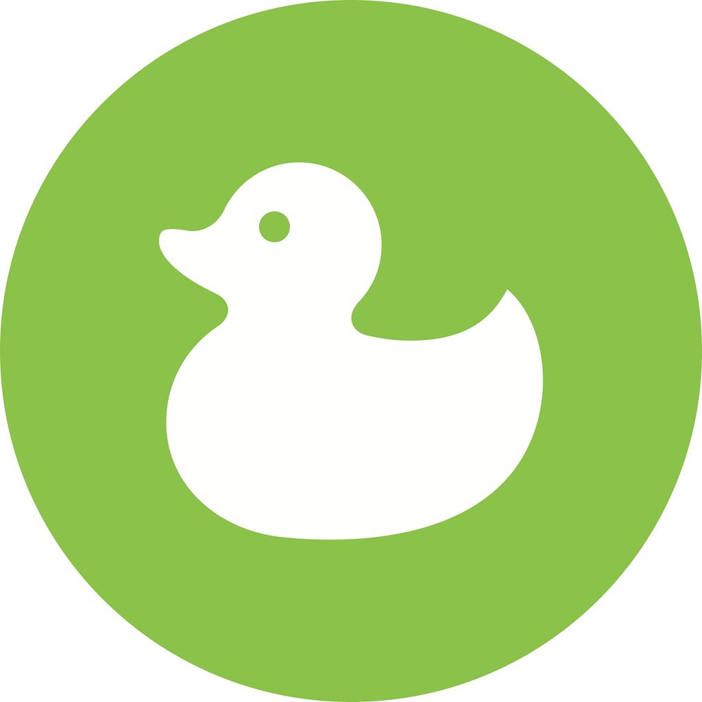 Duckling Flat Round Icon