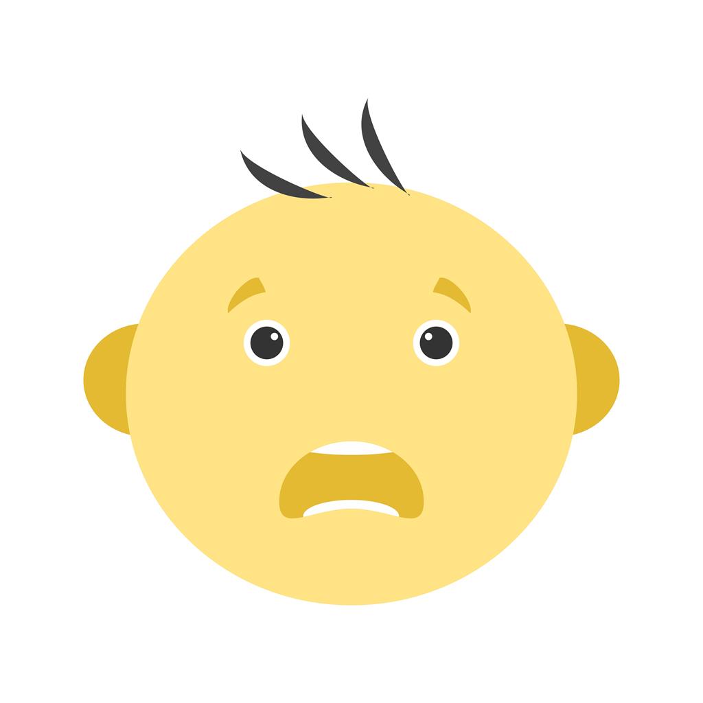 Crying Baby Flat Multicolor Icon