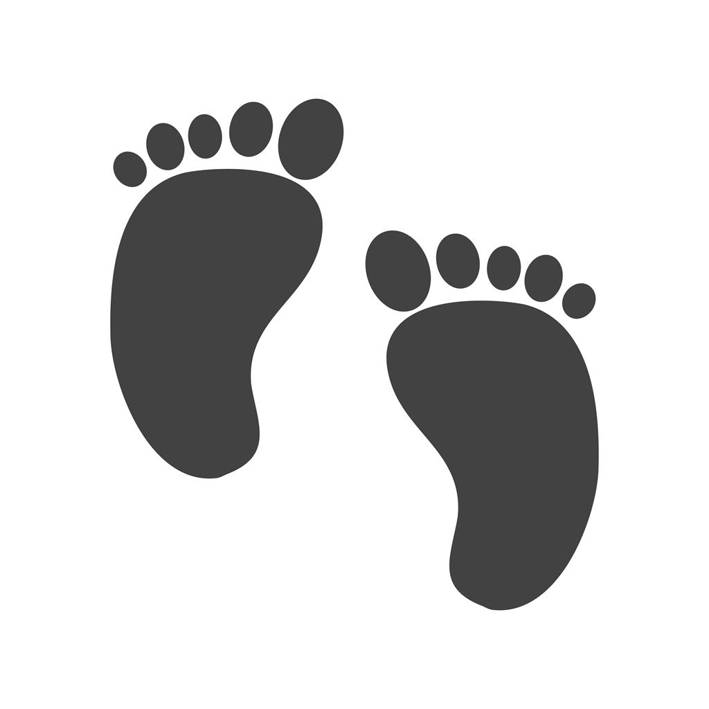 Baby Feet Glyph Icon