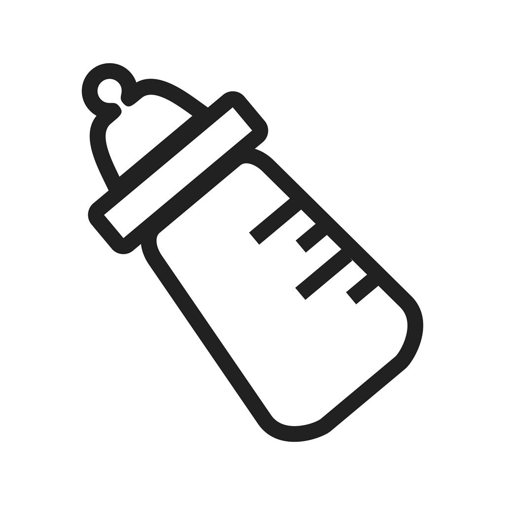 Milk Bottle II Line Icon