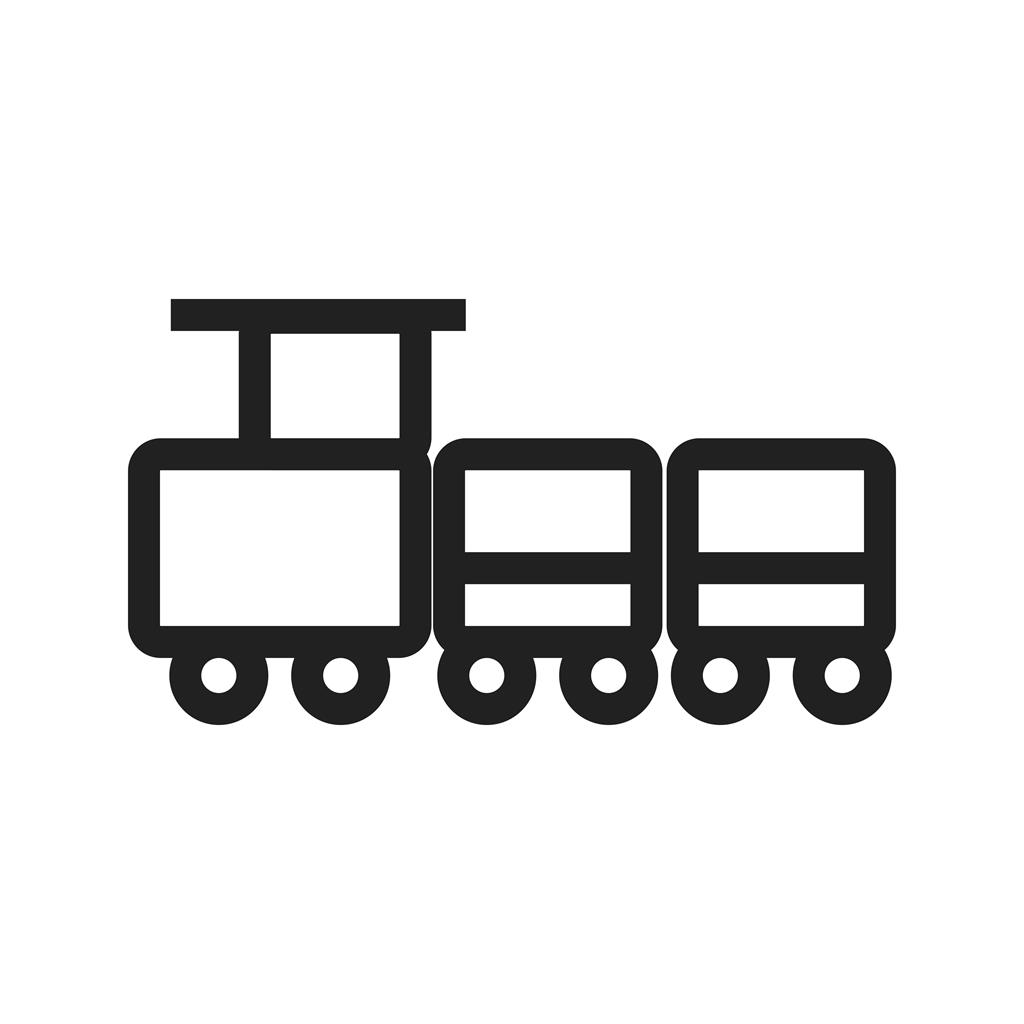 Toy Train Line Icon