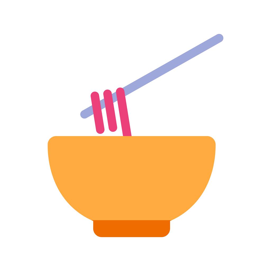 Food Bowl Flat Multicolor Icon