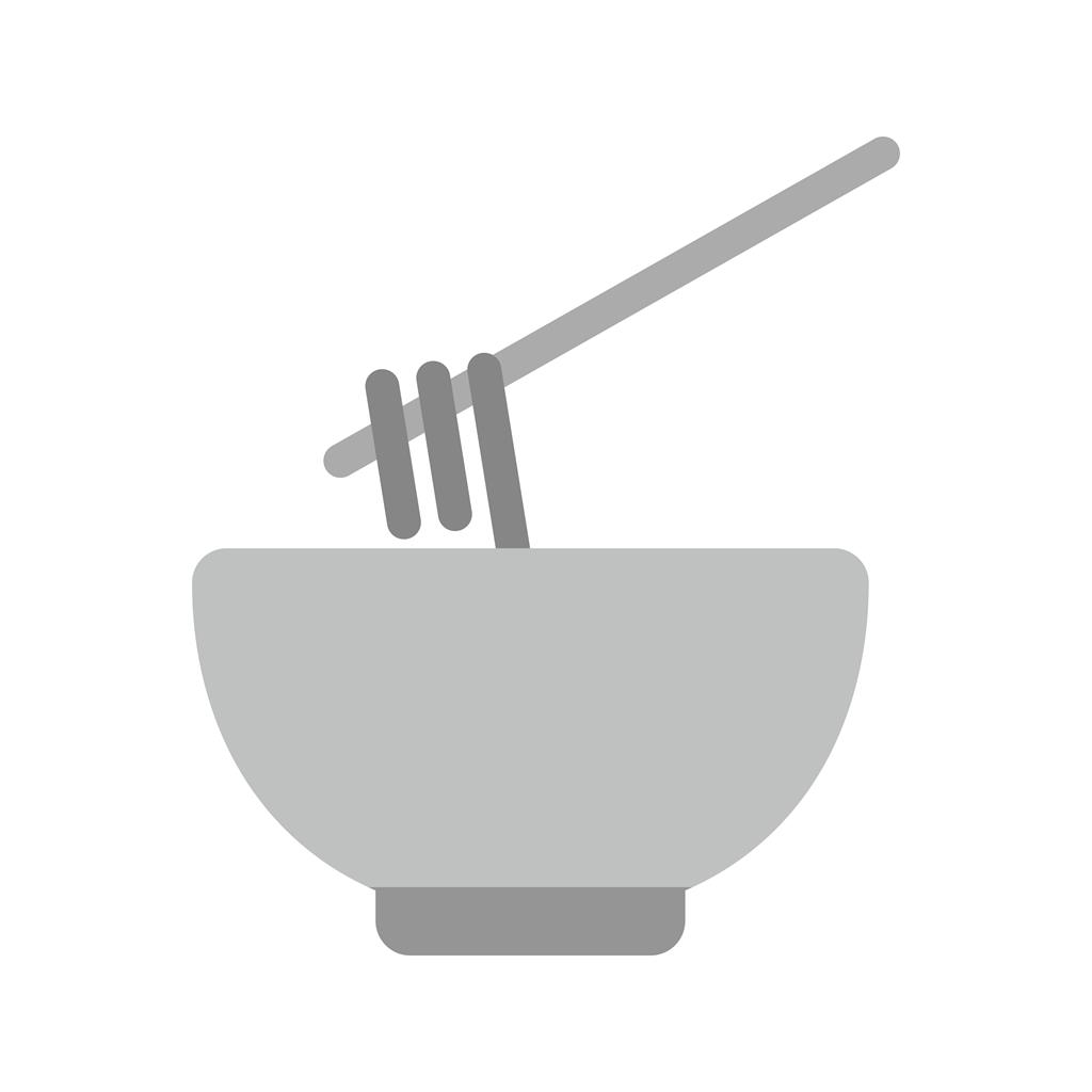 Food Bowl Greyscale Icon