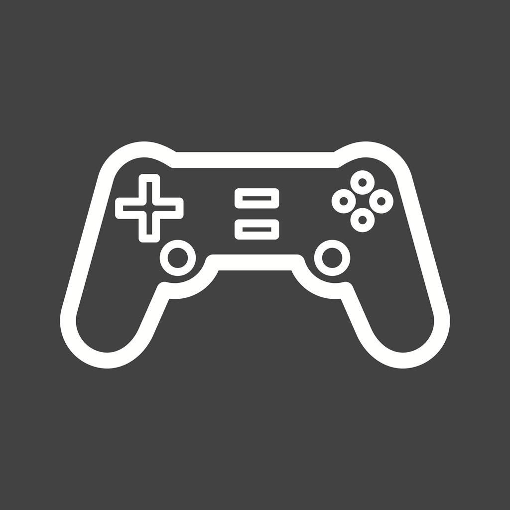 Gaming Console I Line Inverted Icon
