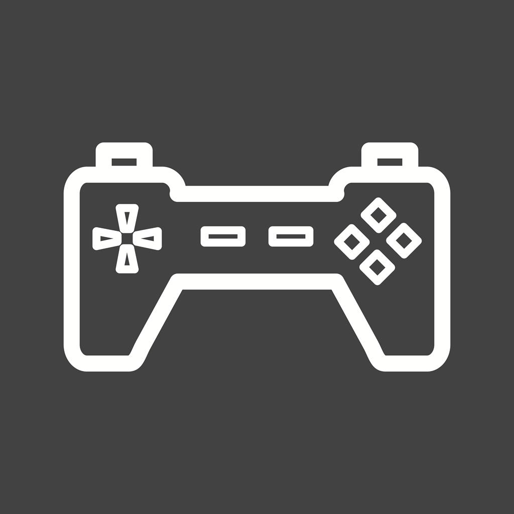 Gaming Console II Line Inverted Icon