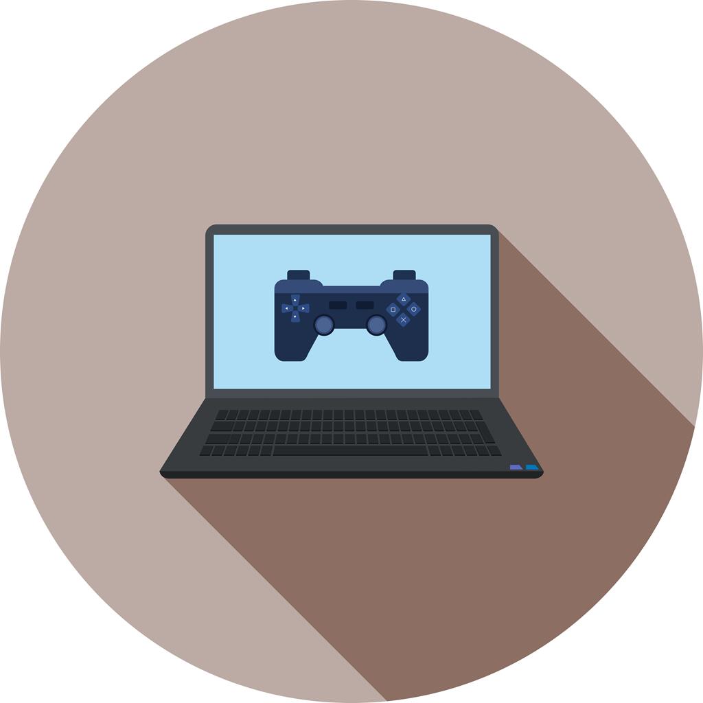 Online Games Flat Shadowed Icon