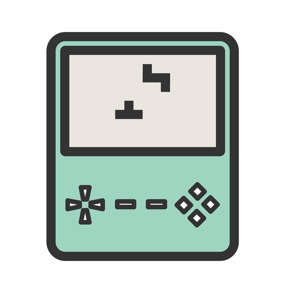 Brick Game Line Filled Icon