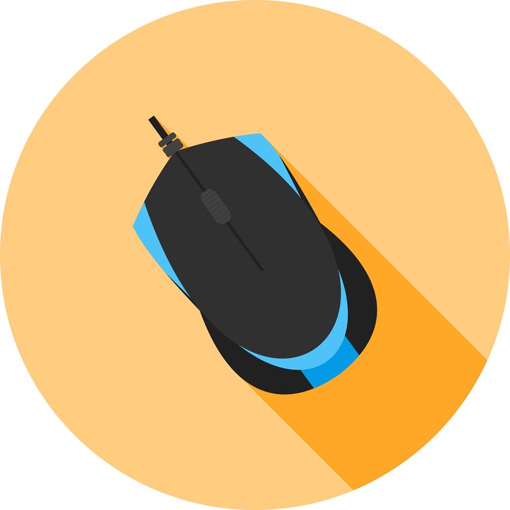 Mouse Flat Shadowed Icon