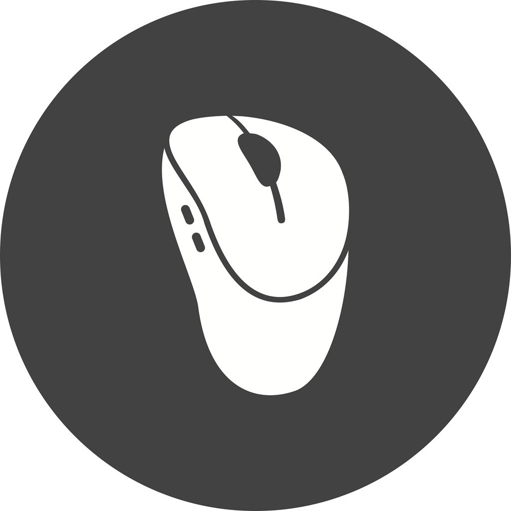 Mouse Flat Round Icon