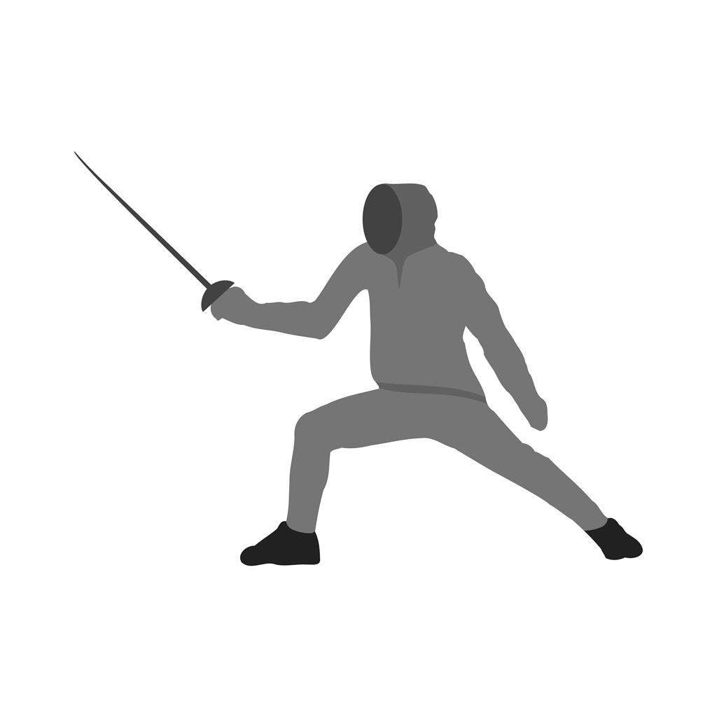 Sword Fighting Greyscale Icon - IconBunny