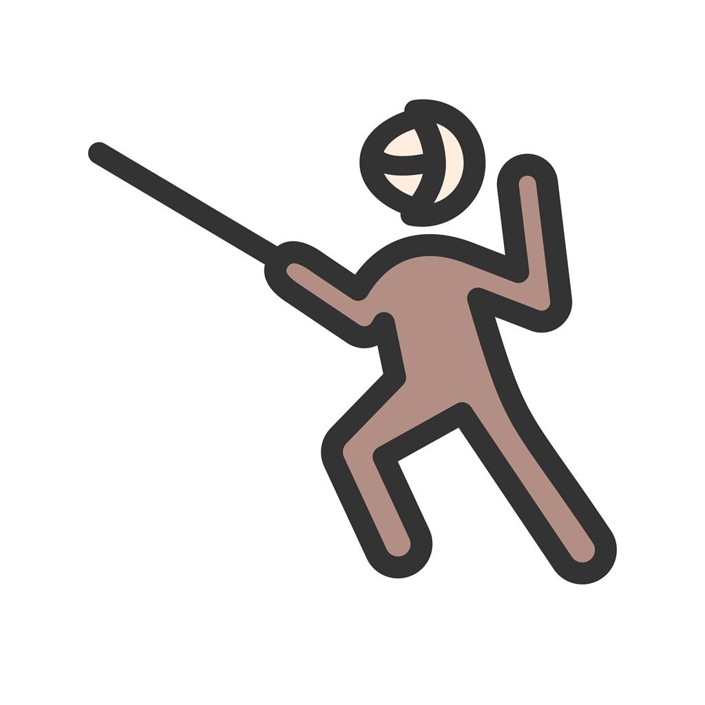 Sword Fighting Line Filled Icon - IconBunny