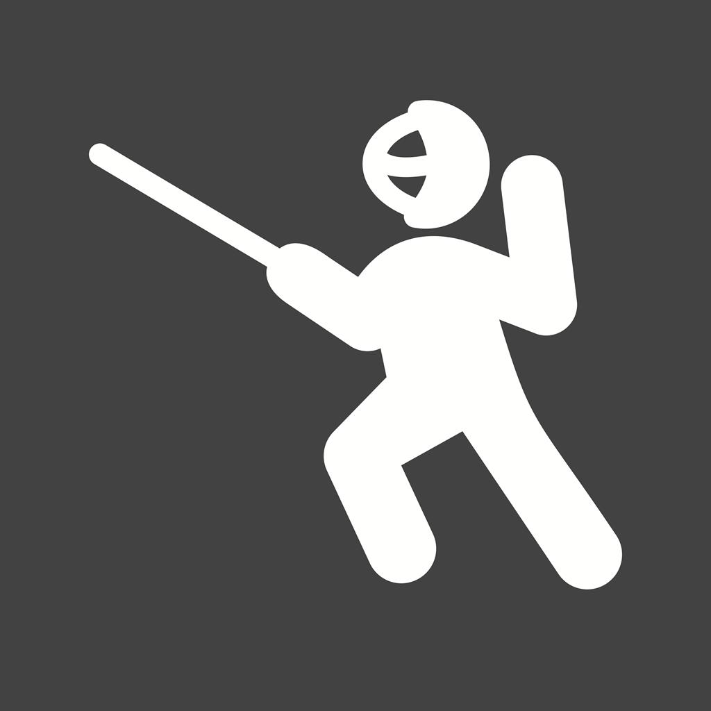 Sword Fighting Glyph Inverted Icon - IconBunny