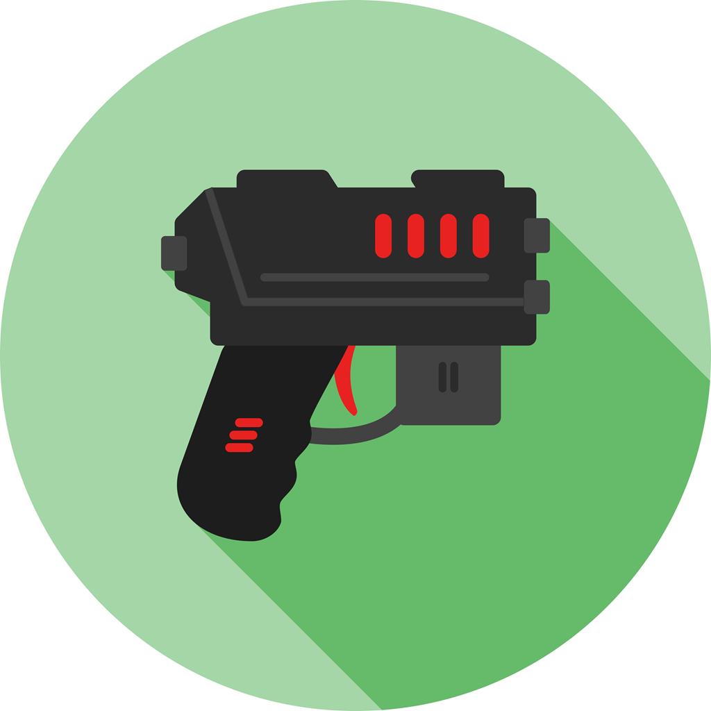 Gun Flat Shadowed Icon