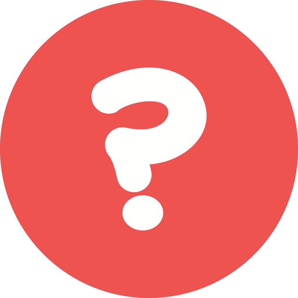 Question Mark Flat Round Icon