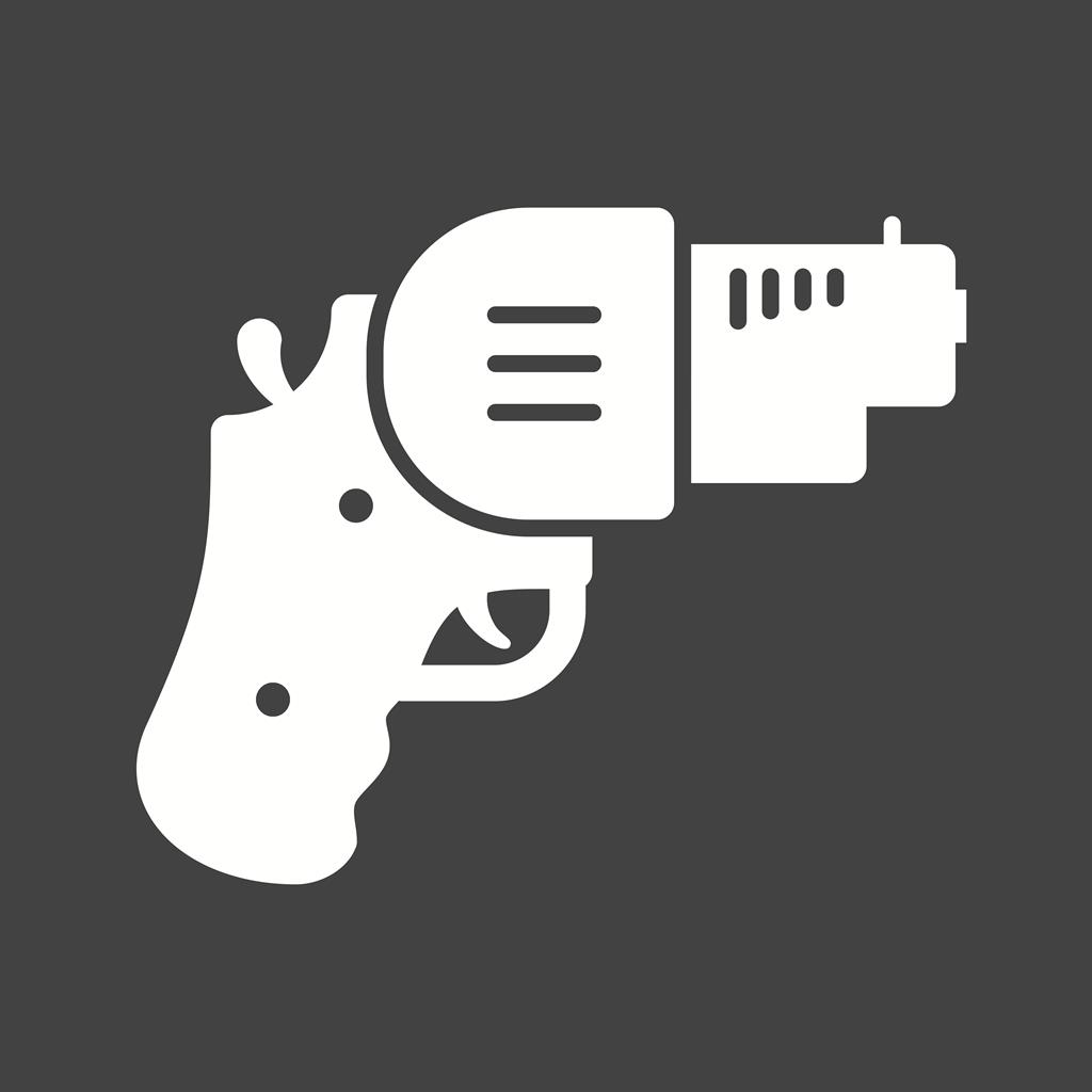 Revolver Glyph Inverted Icon