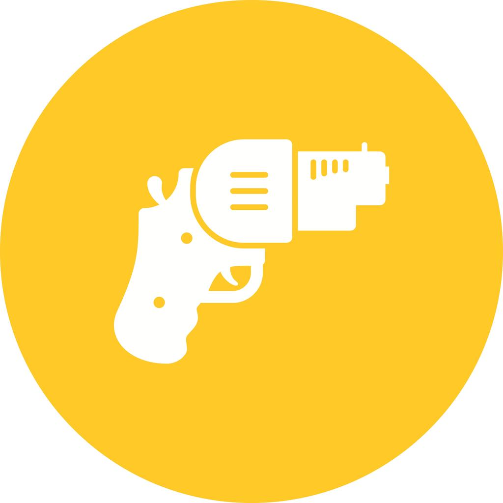 Revolver Flat Round Icon