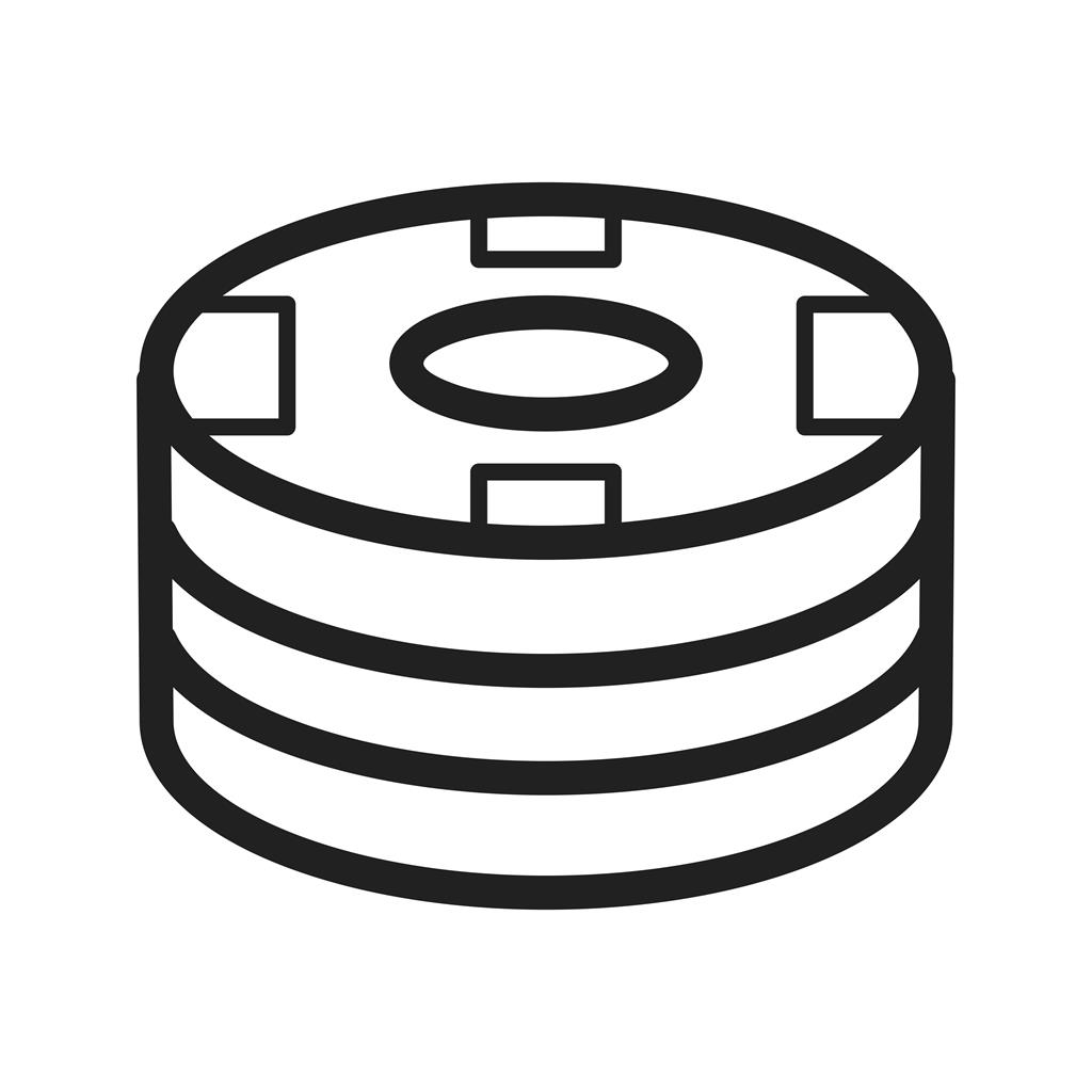 Poker Chips Line Icon