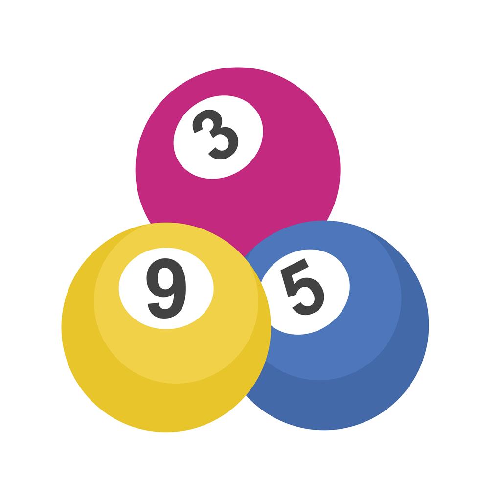 Snooker Balls Flat Multicolor Icon