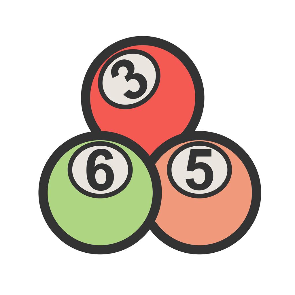 Snooker Balls Line Filled Icon