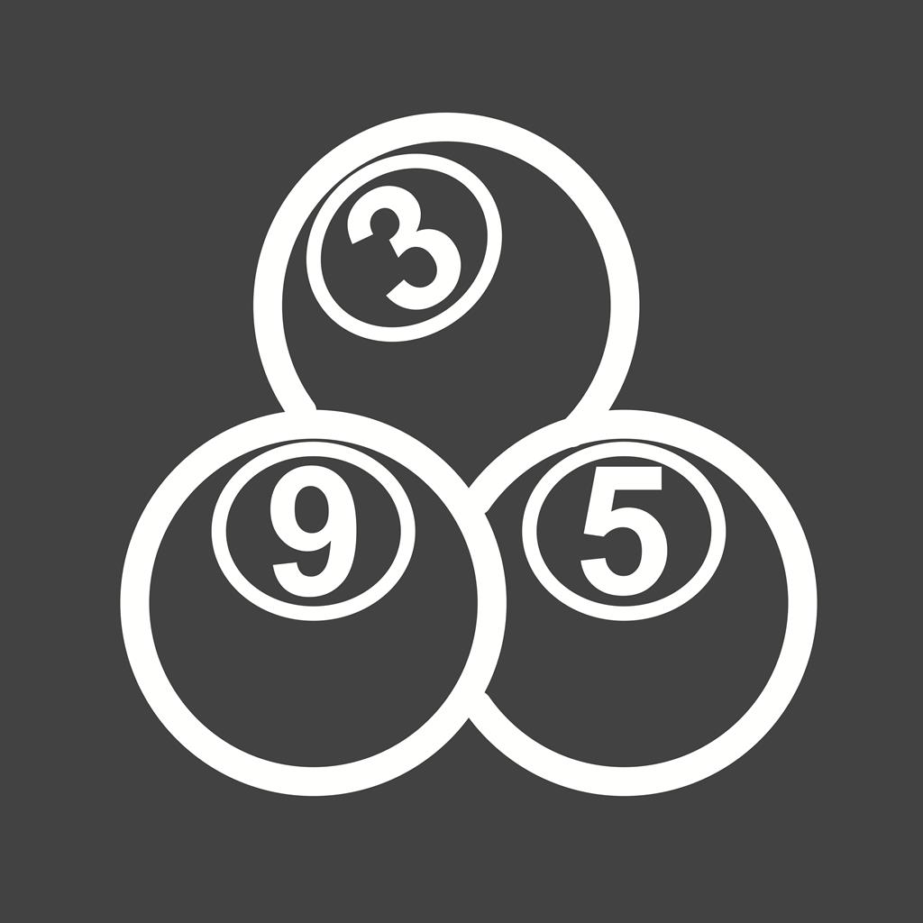 Snooker Balls Line Inverted Icon
